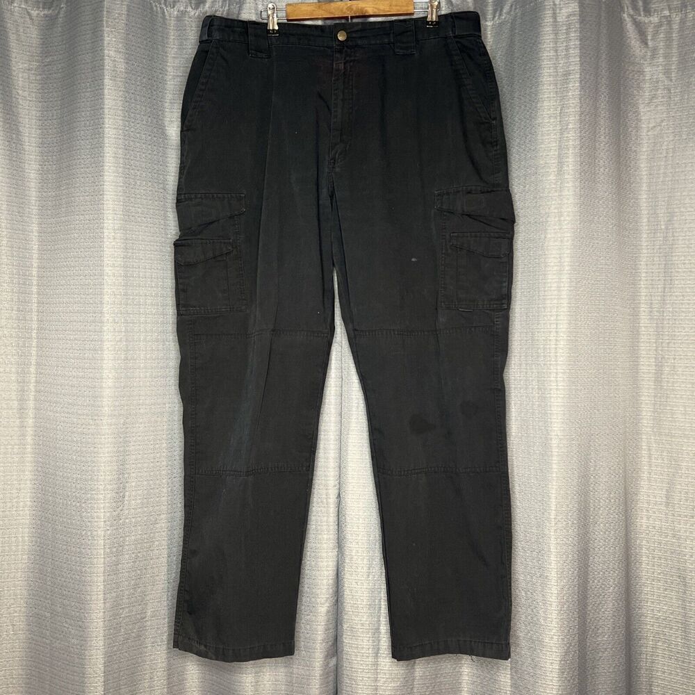 TRU SPEC MENS TACTICAL RIPSTOP CARGO PANTS 42 X 32 BLACK
